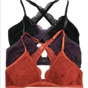 Crisscross Back Lace Bralettes